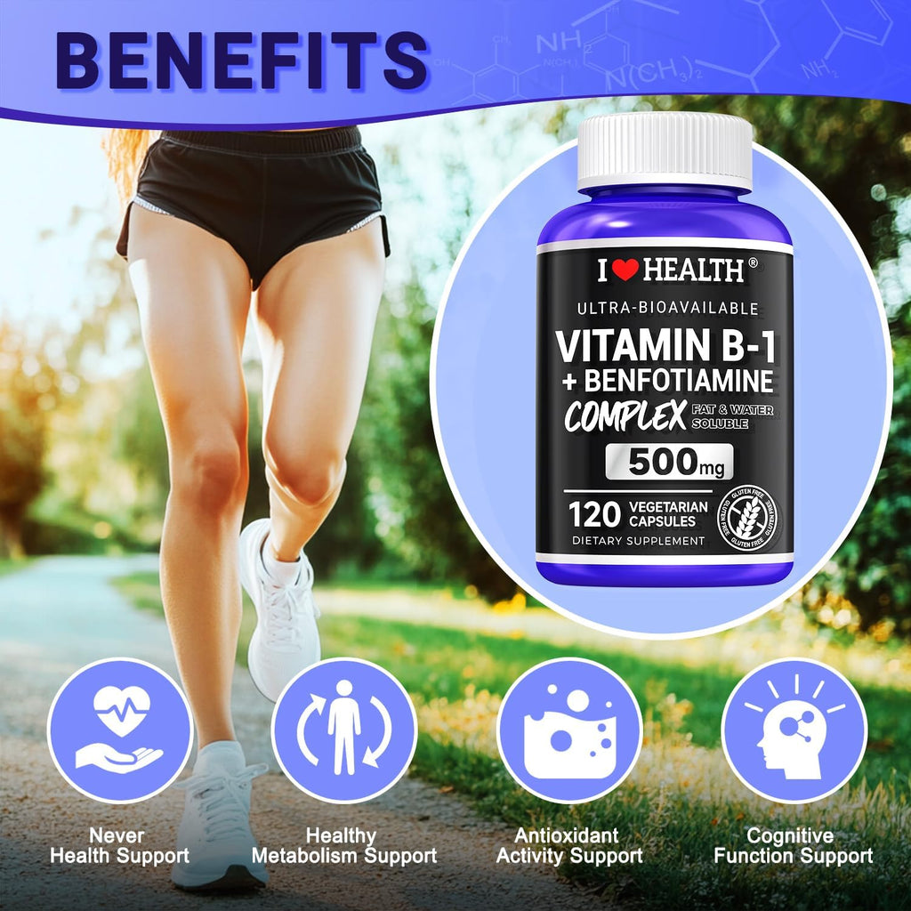 Vitamin B1 Complex — 500mg with Benfotiamine