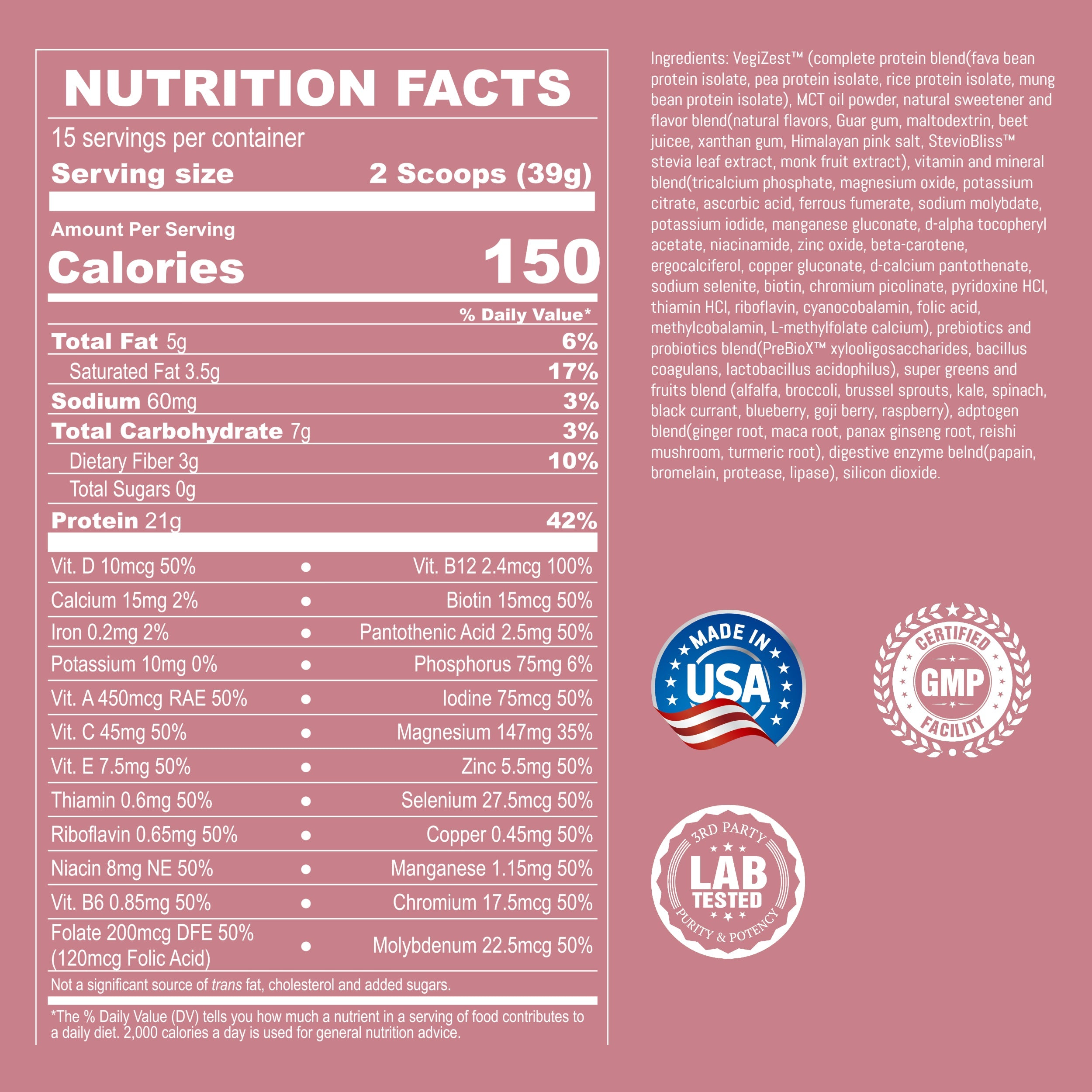 Plant-Based Meal Replacement Shake